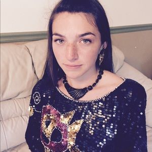 Vintage 80s Disco Necklace Choker